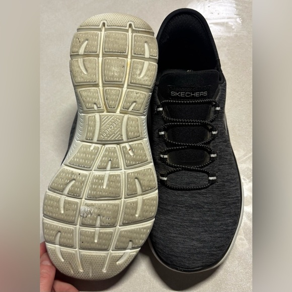 Skechers Women's Gray and Black Sneakers - Picture 3 of 7